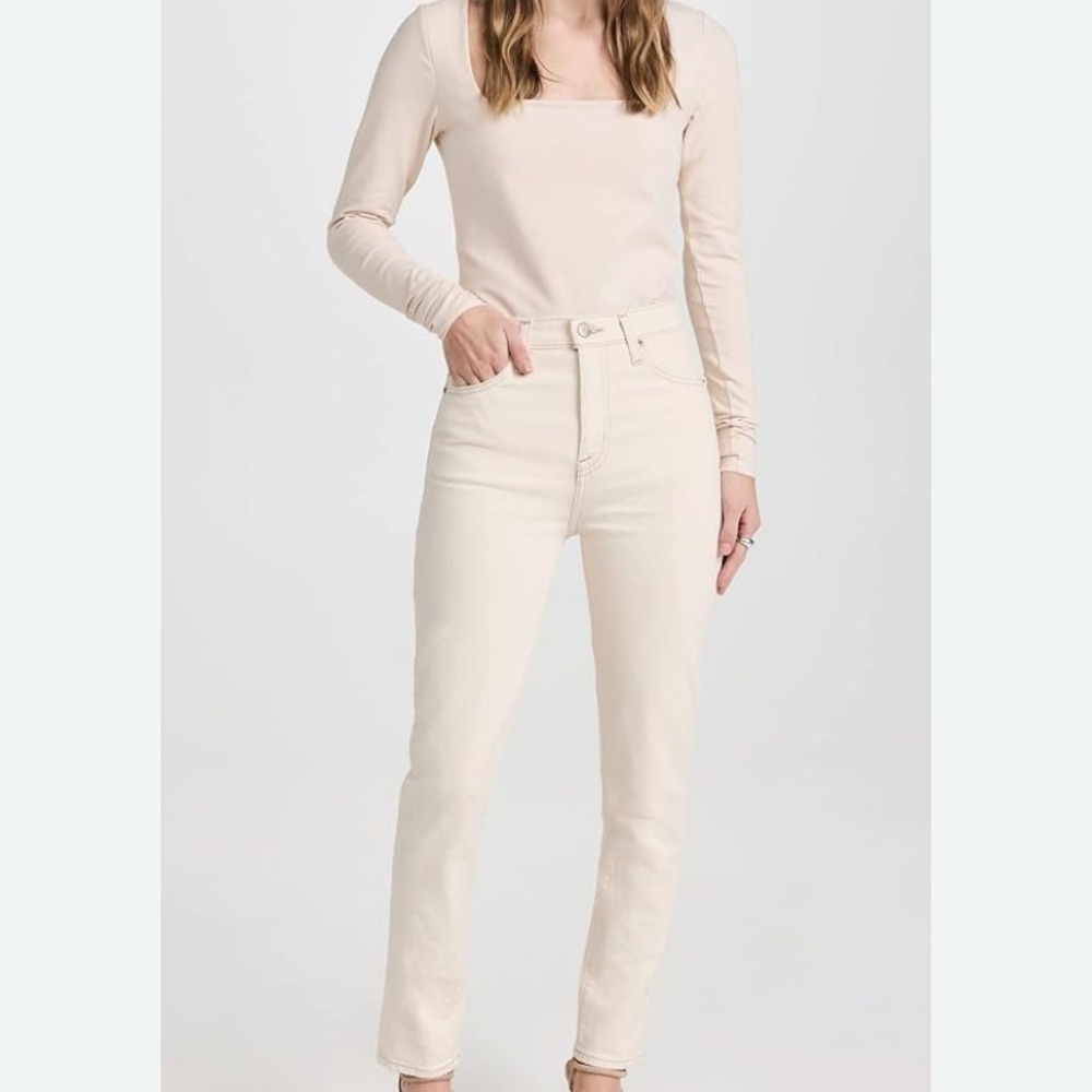 Pistola Cream High Rise Jeans 26